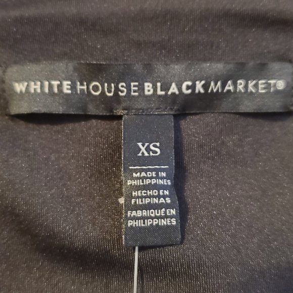 NWT WHBW Black w/ Red and Pink 3D Design Dress w/ Split Bell Sleeve Size XS - Picture 11 of 12